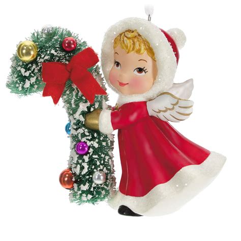 angel ceramic ornaments|hallmark vintage angel porcelain ornament.